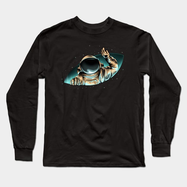 astronaut nasa portal space Long Sleeve T-Shirt by daizzy